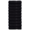 vidaXL G&aelig;&eth;asturtuhandkl&aelig;&eth;i SOLUND 10 stk Svartir 70x140 cm 600g/fm