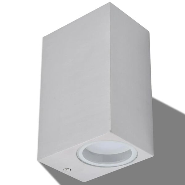 42409 vidaXL Outdoor LED Wall Lights 2 pcs Square Up/Downwards