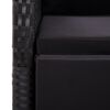 vidaXL 11 Parta Gar&eth;bor&eth;stofusett me&eth; Sessum Svart P&oacute;l&yacute;rattan