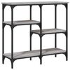 vidaXL Veggbor&eth; Gr&aacute;tt Sonoma 80x29x75 cm Samsettur Vi&eth;ur