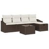 vidaXL S&oacute;fasett me&eth; p&uacute;&eth;i 6 pcs p&oacute;l&yacute;rattan