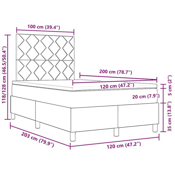vidaXL Kassi vorinn r&uacute;m me&eth; d&yacute;nu D&ouml;kk br&uacute;nt 120 x 200 cm d&uacute;kur