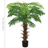 vidaXL Gervi Cycas Pálmi með Blómapotti 140 cm Grænt