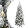 vidaXL Gervi j&oacute;latr&eacute; me&eth; 300 LED Hv&iacute;tt 210 cm PVC, Plast, St&aacute;l og PE