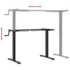 vidaXL Standskrifborðsgrind Svört (94-135)x60x(70-114) cm Stál