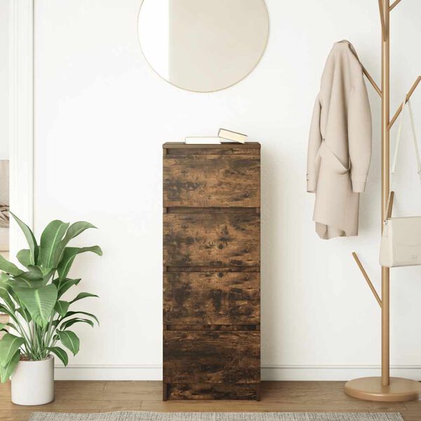 vidaXL Skenkur Reykt Eik 37,5x35x99 cm Verkfr&aelig;&eth;ingur