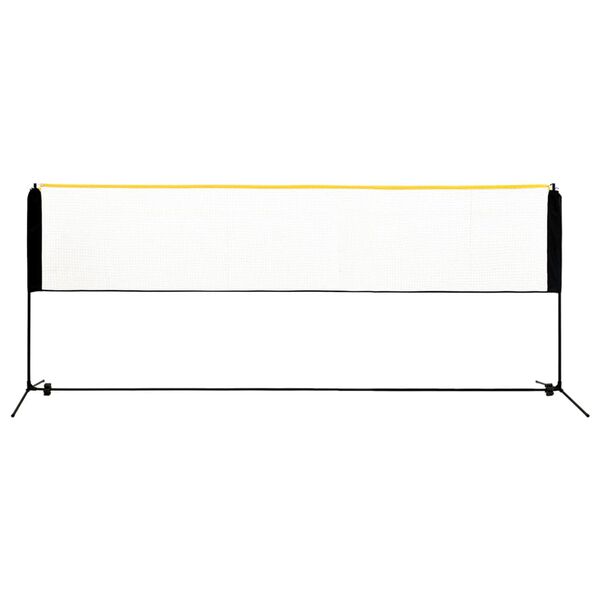 vidaXL Stillanlegt Badmintonnet 400x103x94-158 cm M&aacute;lmur