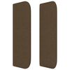 vidaXL Höfðagafl með Eyrum Dökkbrúnt 147x16x78/88 cm Efni