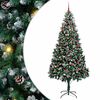 vidaXL Gervi j&oacute;latr&eacute; me&eth; 300 LED Gr&aelig;nn 210 cm PVC, st&aacute;l og plast