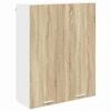 vidaXL Vegghengdur sk&aacute;pur Sonoma Eik 80 x 31 x 100 cm Samsettur vi&eth;ur