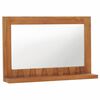 vidaXL Veggspegill me&eth; Hillu 60x12x40 cm Gegnheill Tekkvi&eth;ur