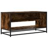 vidaXL Sj&oacute;nvarpssk&aacute;pur Reyklitu&eth;Eik 91x40x46 cm Samsettur Vi&eth;ur/M&aacute;lmur