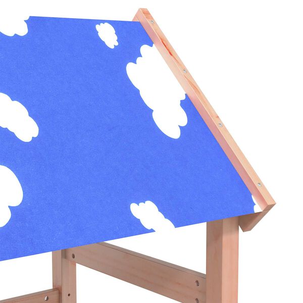 vidaXL Leikjaturn Br&uacute;nn 52,5 x 110,5 x 215 cm Solid Douglas Wood