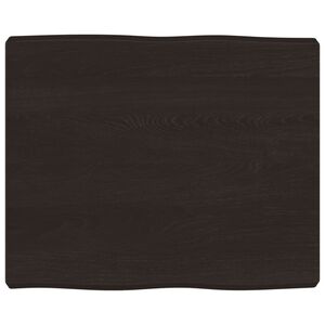 vidaXL Bor&eth;plata 60x50x(2-6)cm Me&eth;h&ouml;ndla&eth;ur Vi&eth;ur N&aacute;tt&uacute;rulegar Br&uacute;nir