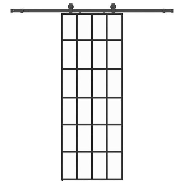 vidaXL Rennihur&eth; me&eth; v&eacute;lb&uacute;na&eth;arsetti Svart 76x205 cm ESG Gler