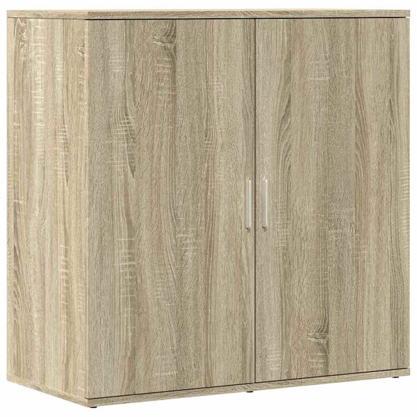 vidaXL Skenkir 2 stk. Sonoma Eik 79x38x80 cm Samsettur Vi&eth;ur