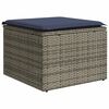vidaXL Gar&eth;bor&eth; me&eth; sessu Gr&aacute;r 55x55x37 cm P&oacute;l&yacute;rattan