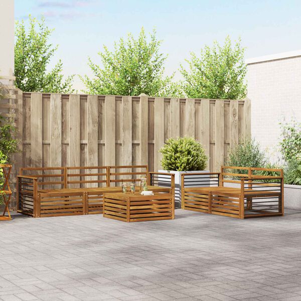 vidaXL &Uacute;ti s&oacute;fasett 6 pcs N&aacute;tt&uacute;rulegur