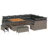 vidaXL Gar&eth;s&oacute;fa sett me&eth; p&uacute;&eth;i me&eth; geymslu 12 pcs Gr&aacute;r