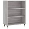 vidaXL B&oacute;kahilla Gr&aacute;ir Sonoma Eik69,5x32,5x90 cm Samsettur Vi&eth;ur