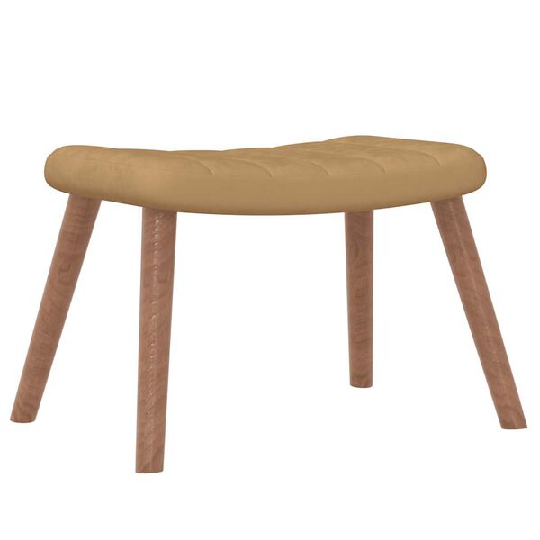 vidaXL Ruggust&oacute;ll me&eth; F&oacute;tskemli Br&uacute;nt Flauel