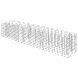 vidaXL Gabion Grj&oacute;tkassi Upph&aelig;kka&eth; Bl&oacute;maker S&iacute;nkh&uacute;&eth;a&eth; St&aacute;l 270x50x50cm