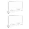 vidaXL F&oacute;tboltam&ouml;rk 2 stk me&eth; Netum 182x61x122 cm St&aacute;l Hv&iacute;tt
