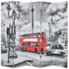 vidaXL Fellanlegt Skilr&uacute;m 200x170 cm London Str&aelig;tisvagn Svart og Hv&iacute;tt