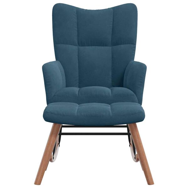 vidaXL h&aelig;gindast&oacute;ll me&eth; st&oacute;l bl&aacute;r flauel