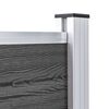 vidaXL Girðingarplötusett WPC 526x105 cm Svart