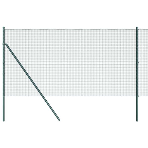vidaXL Gir&eth;ingarp&oacute;stur Gr&aelig;nn 50 x 1,2 m (12 x 12 mm net) St&aacute;l og PVC