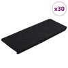 vidaXL Stigamottur Sj&aacute;lfl&iacute;mandi 30 stk Svartar 65x24,5x3,5 cm