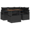 vidaXL Gar&eth;s&oacute;fa sett me&eth; geymslu 5 pcs Svartur Poly rattan