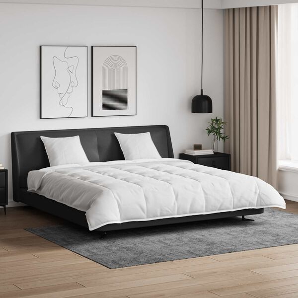 vidaXL R&uacute;mfatasett me&eth; kodda 3 pcs Hv&iacute;tt D&uacute;nfja&eth;rir