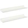 vidaXL Flj&oacute;tandi skrifbor&eth; Vegghengt 2 pcs Hv&iacute;t 100 x 9 x 2,5 cm St&aacute;l