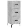 vidaXL Skenkur Steypugr&aacute;r 34,5x34x90 cm Samsettur Vi&eth;ur