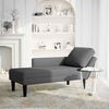 vidaXL Chaise Lounge með dökkgráu corduroy dúk