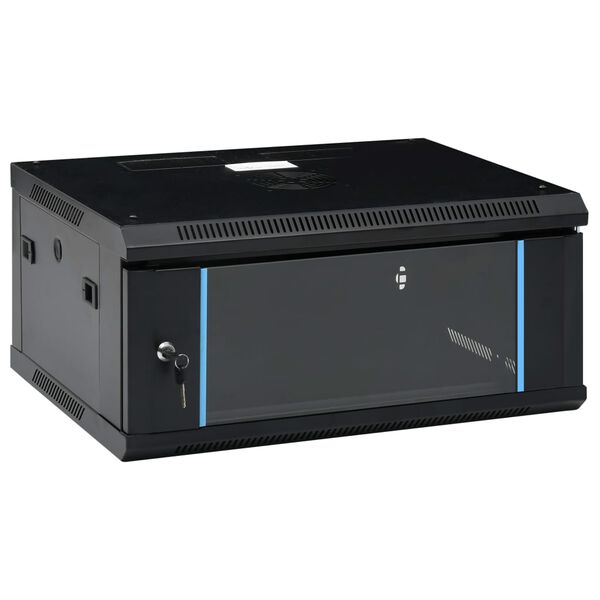 vidaXL 4U Veggfestur Netskápur 19" IP20 600x450x285 mm