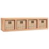 vidaXL Vegghilla me&eth; k&ouml;rfum 62x18x16 cm Gegnheill Vi&eth;ur Valhnota