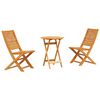 vidaXL Folding bistro sett 3 pcs Br&uacute;nn Hrein akas&iacute;utr&eacute;