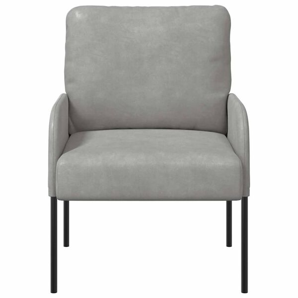 vidaXL S&oacute;far me&eth; p&uacute;&eth;i 55cm Lj&oacute;sgr&aacute;r Krossvi&eth;ur