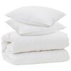 vidaXL D&uacute;kur me&eth; p&uacute;&eth;um me&eth; kodda 3 pcs Hv&iacute;tt M&iacute;kr&oacute;f&iacute;ber