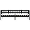 vidaXL Dagr&uacute;m &aacute;n d&yacute;nu Svart 90x200 cm Solid Wood Furu