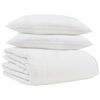 vidaXL Vetrar s&aelig;ng me&eth; kodda 3 pcs Hv&iacute;tt D&uacute;nfja&eth;rir