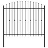vidaXL Sp&iacute;kfence Asten Svartur 200 x 200 cm Dufth&uacute;&eth;a&eth; st&aacute;l