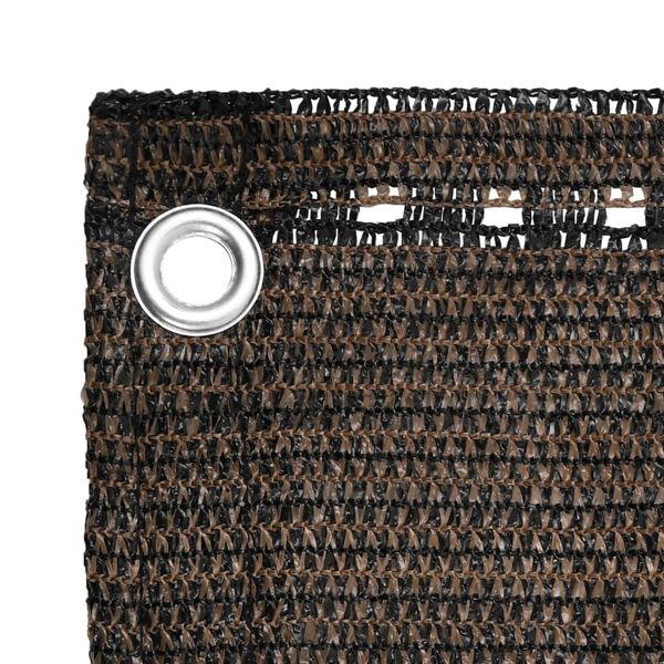 vidaXL Skilrúm á Svalir Brúnt 75x500 cm HDPE