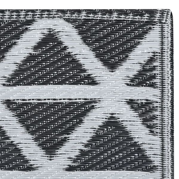 vidaXL Útimotta ARAKIL Svört 160x230 cm PP