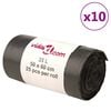 vidaXL Ruslapokar 250 stk Svartir 35 l
