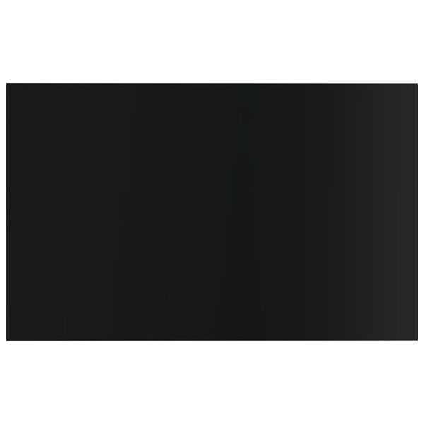 vidaXL B&oacute;kahillur 4 stk. H&aacute;glans Svartar 80x50x1,5 cm Sp&oacute;naplata