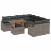 vidaXL Gar&eth;ur bor&eth;sett me&eth; p&uacute;&eth;i 9 pcs Gr&aacute;r og br&uacute;nn